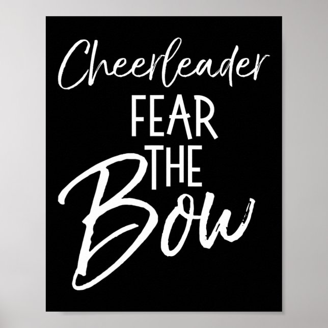 Funny Cheer Team Gift Matching Cheerleader Fear Th Poster (Front)