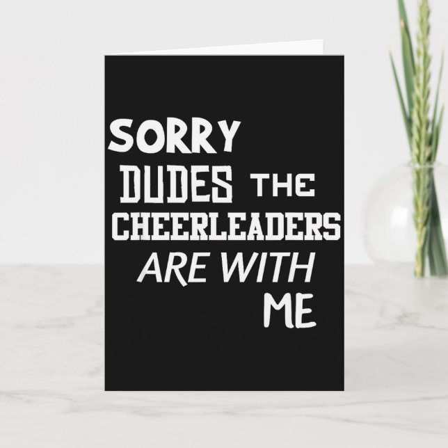 Funny Cheerleader Brother Sorry Dudes Gift Son Kid Card (Front)
