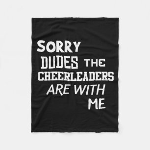 Funny Cheerleader Brother Sorry Dudes Gift Son Kid Fleece Blanket