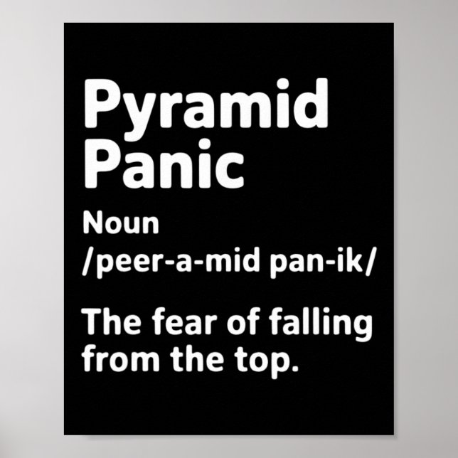 Funny Cheerleader Definition Pyramid Panic Team Gy Poster (Front)