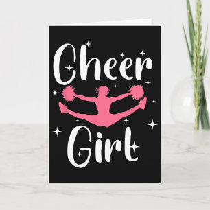 Funny Cheerleader Design For Girls Teen Women Chee Card