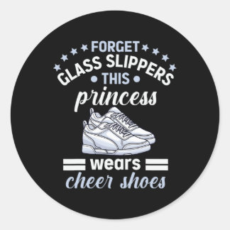 Funny Cheerleader Design For Girls Women Cheerlead Classic Round Sticker