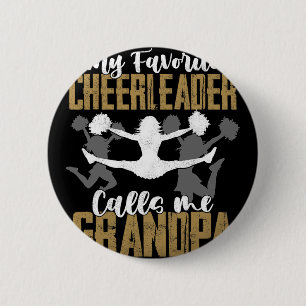 Funny Cheerleader Grandpa Shirt Cheerleading Grand 6 Cm Round Badge