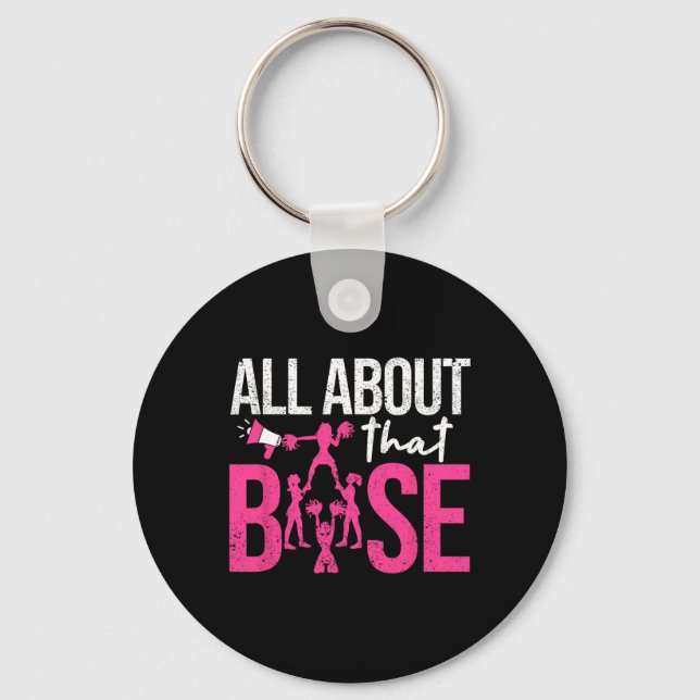 Funny Cheerleading All About That Se Cheer Leader  Key Ring (Front)