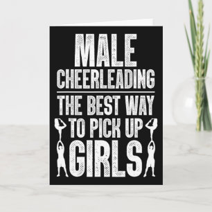 Funny Cheerleading Cheer Art For Boys Teens Kids C Card