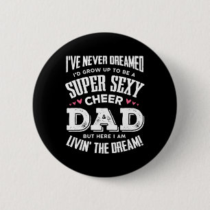 Funny Cheerleading Dad Father Cheer Dad 6 Cm Round Badge