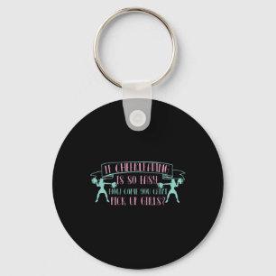 Funny Cheerleading Design For Men And University S Key Ring