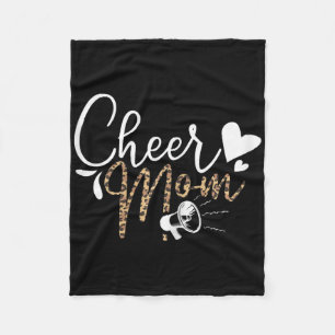 Funny Cheerleading Mum Leopard Cheetah Print Cheer Fleece Blanket