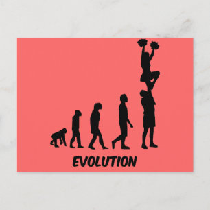 Funny cheerleading postcard