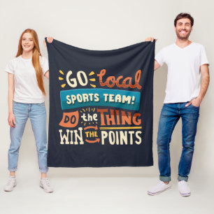 Funny Cheerleading Sports Fan Fleece Blanket
