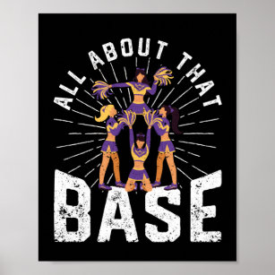 Funny cheerleading women group All About Base Poster
