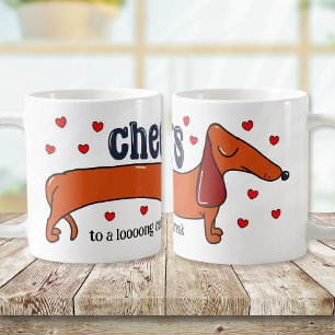 Funny Cheers to a Long Coffee Break Dog Mug