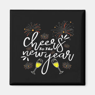 Funny Cheers To The New Year Countdown New Year  Magnet