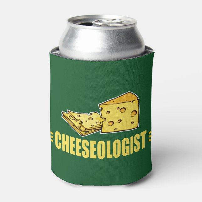 Funny Cheese Cheeseologist Cheesehead Can Cooler (Can Front)