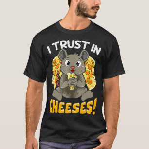 Funny Cheese Cute Mouse Kawaii Cartoon Quote T-Shirt