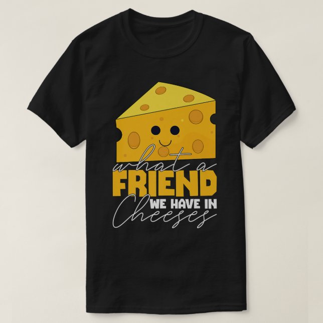 Funny Cheese Pun Best Friend BFF Couple Costume T-Shirt (Design Front)