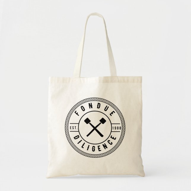Funny Cheese Pun - Fondue Diligence Tote Bag (Front)