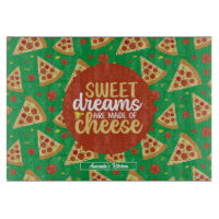 Funny Cheese Pun Retro Italian Food Pizza Pattern