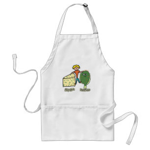 Funny Cheese Rock and Hard Place Pun Standard Apron
