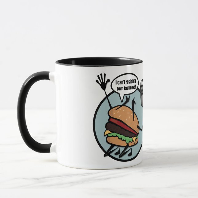 FUNNY CHEESEBURGER RINGER MUG (Left)