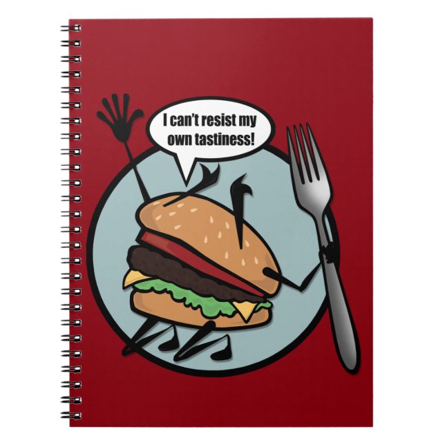 FUNNY CHEESEBURGER SPIRAL NOTEBOOK (Front)