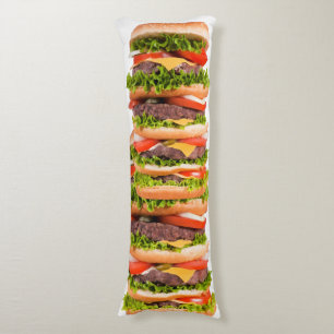 Funny Cheeseburger Stack Body Cushion