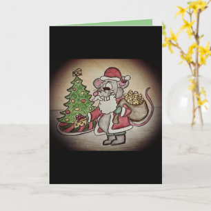 Funny Cheesy Santa Christmas Card