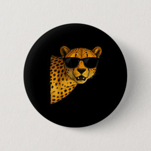 Funny Cheetah Art For Men Women Kids Animal Safari 6 Cm Round Badge