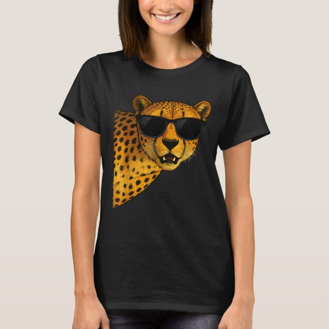 Funny Cheetah Art For Men Women Kids Animal Safari T-Shirt (Front)