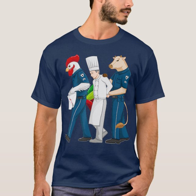 Funny Chef Accused of Murder Restaurant Cook T-Shirt (Front)