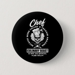 Funny Chef Amazing Culinary Beast Chef Cook Cookin 6 Cm Round Badge
