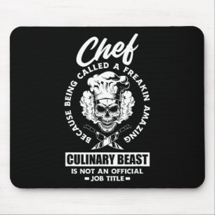 Funny Chef Amazing Culinary Beast Chef Cook Cookin Mouse Mat