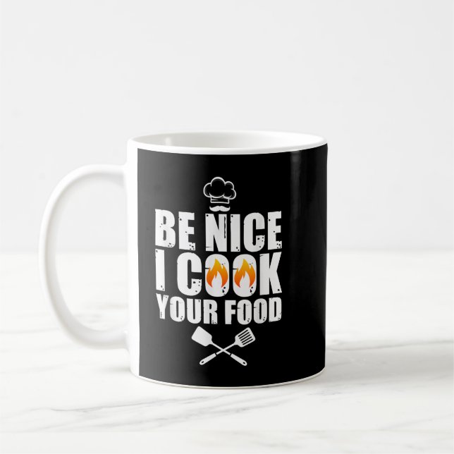 Funny Chef Art For Men Women Restaurant Cooking Fo Coffee Mug (Left)