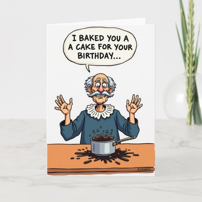 Funny Chef Birthday Card (Front)