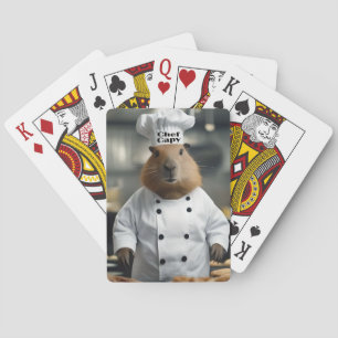 Funny Chef Capybara, Playing Cards
