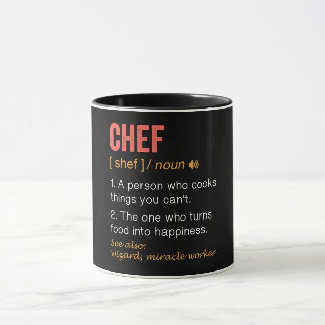 Funny Chef Definition  Mug (Center)