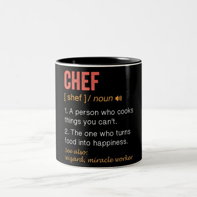 Funny Chef Definition Two-Tone Coffee Mug (Center)