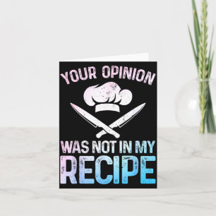 Funny Chef Design For Men Women Cook Cooking Culin Card