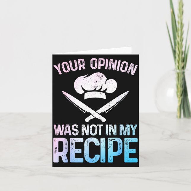 Funny Chef Design For Men Women Cook Cooking Culin Card (Front)