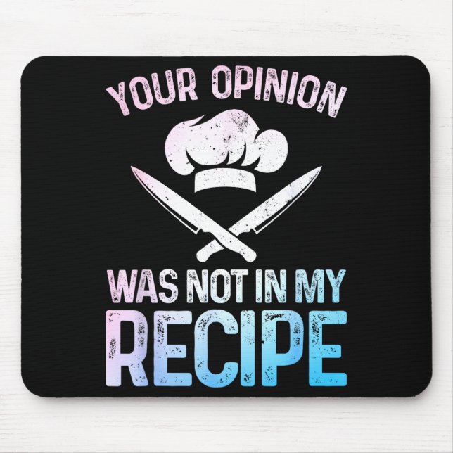 Funny Chef Design For Men Women Cook Cooking Culin Mouse Mat (Front)