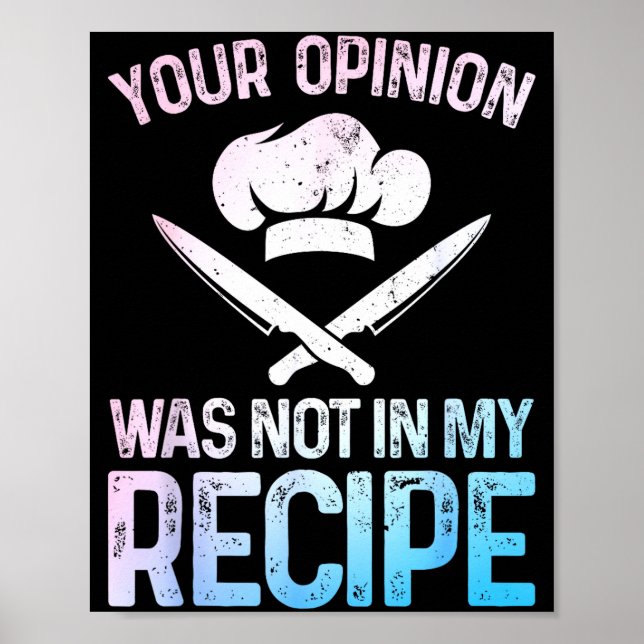 Funny Chef Design For Men Women Cook Cooking Culin Poster (Front)