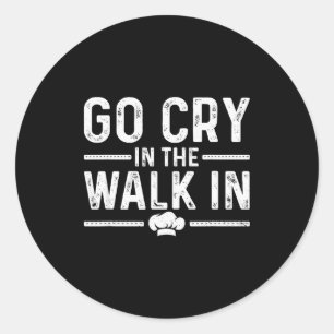 Funny Chef Design For Men Women Cooking Cook Culin Classic Round Sticker