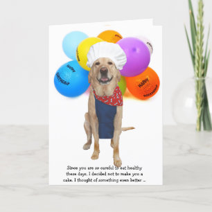 Funny Chef Dog/Lab Birthday Card