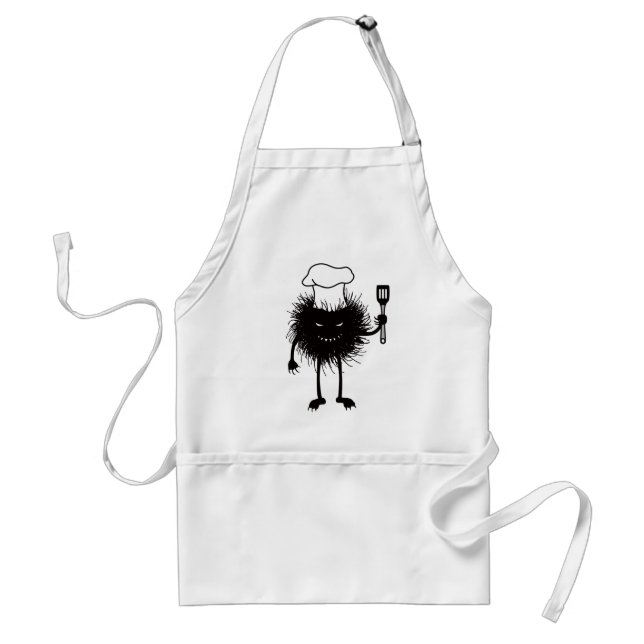 Funny Chef Evil Character Loves To Cook Standard Apron (Front)