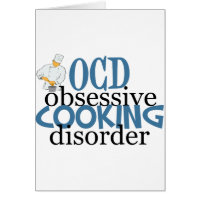 Funny Chef Obsessive Cooking Disorder Card