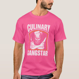 Funny Chef Skull Cook Cooking Knife Culinary Gangs T-Shirt