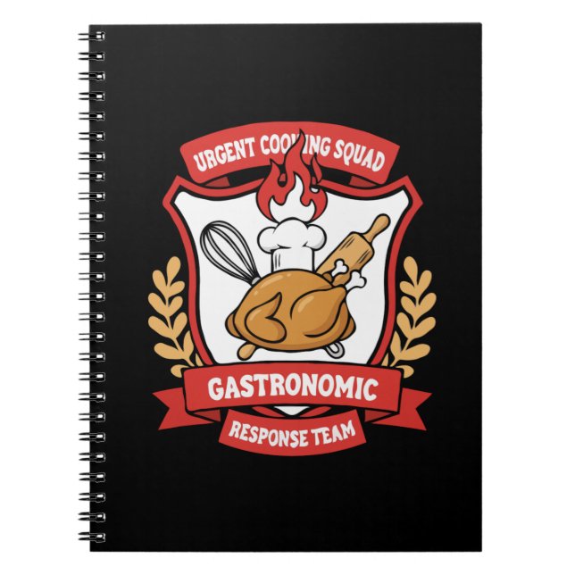 Funny Chef Urgent Cooking Squad Gastronomic Team  Notebook (Front)