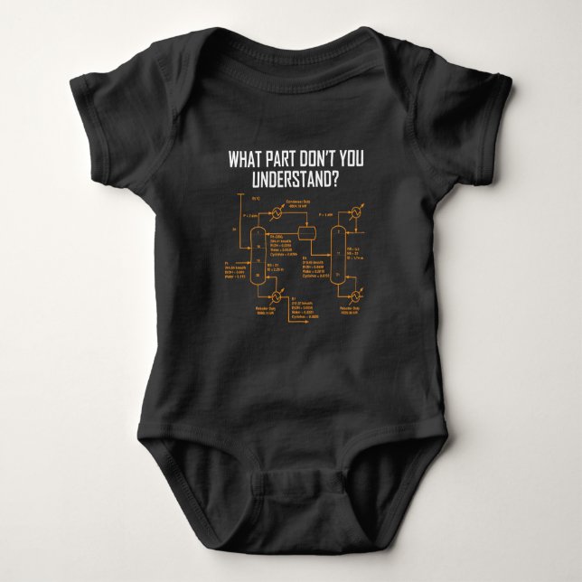 Funny Chemical Engineer - Chemical Engineering Baby Bodysuit (Front)