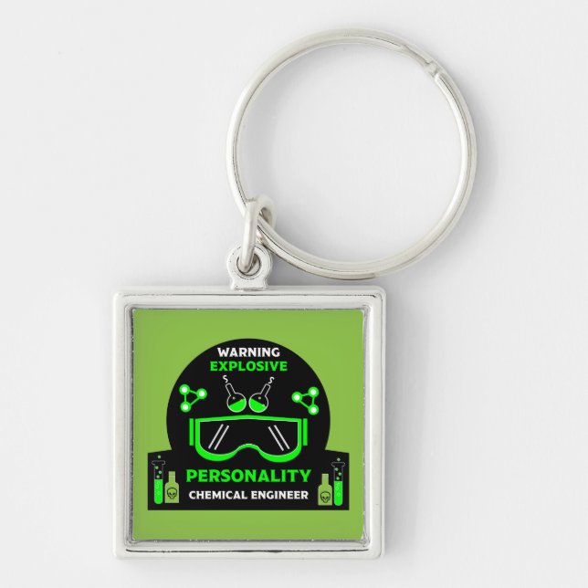 Funny Chemical Engineer Gifts Key Ring (Front)