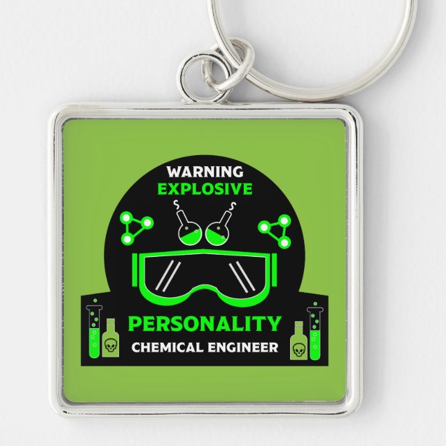 Funny Chemical Engineer Gifts Key Ring (Front)